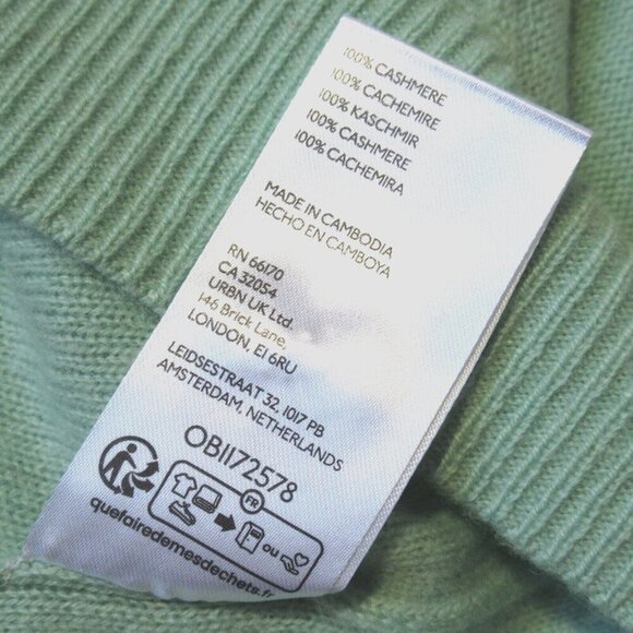 NWT Anthropologie Pilcro Alani in Mint Cashmere Cropped Mock-Neck Sweater S - Picture 8 of 8